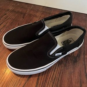 Black slip on VANS like new.